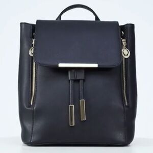 NWOT Faux Black Leather Backpack